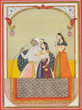 Maharaja Shri Anand Singh-ji and His Consort by Ustad Murad (Indian, active 1700s) - Classic Art canvas print
