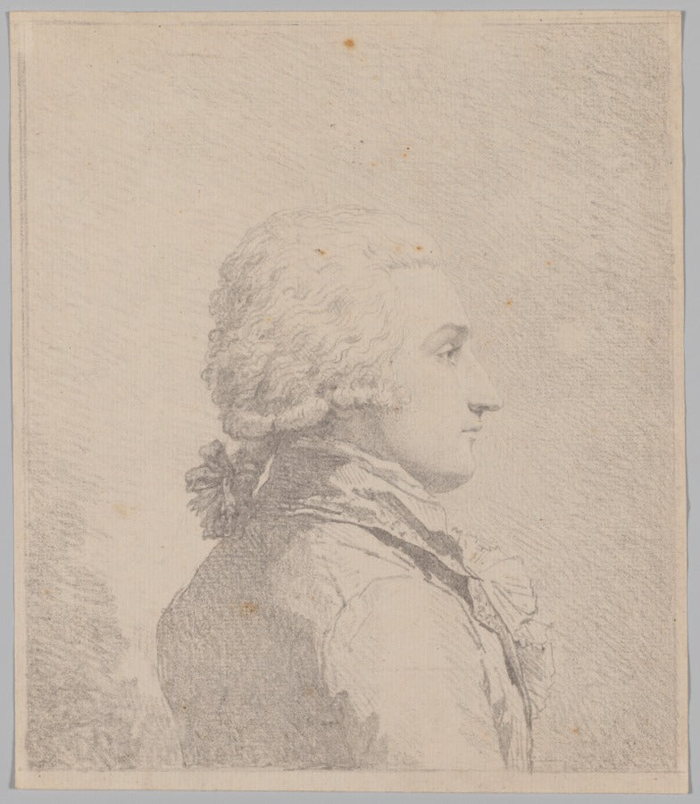 Profile Portrait of a Man by Louis Rolland Trinquesse (French, c. 1746–c. 1800) - Classic Painting canvas print