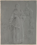 Three Figures by Pierre-Jacques Volaire (French, 1729–1802) - Classic Painting canvas print
