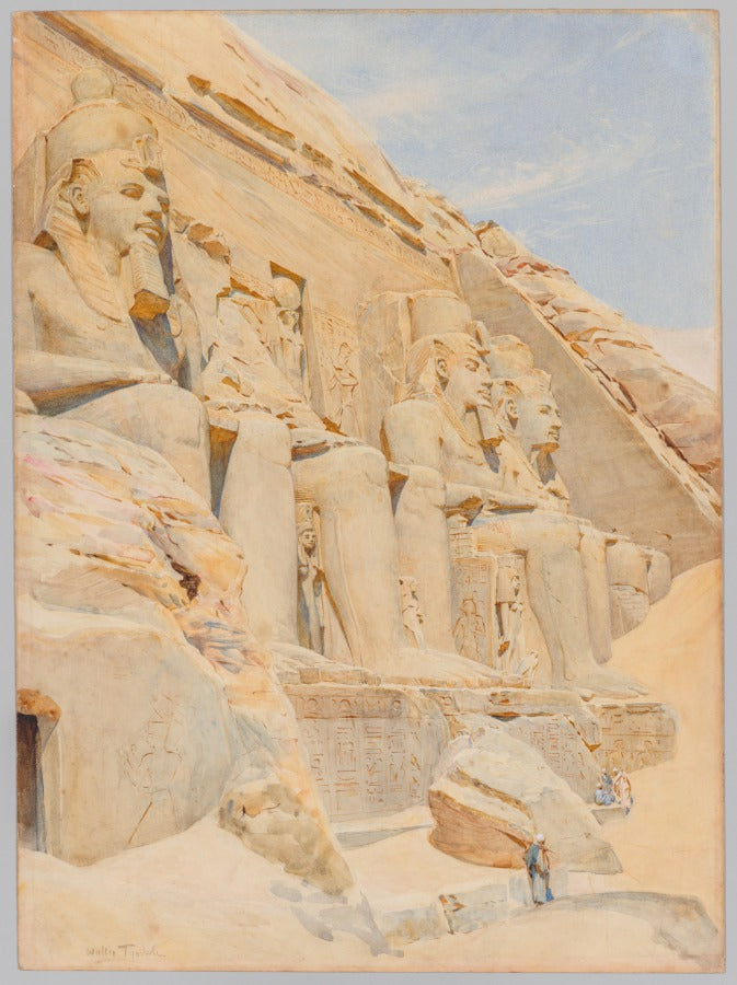 The Great Temple of Abu Simbel by Walter Frederick Roofe Tyndale (British, born Belgium, 1855–1943) - Classic Painting canvas print