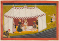 King Vikrama summons Madhava, folio 15 from a Madhavanala-Kamakandala by  - Classic Art canvas print