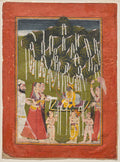 Adoration of young Krishna by  - Classic Art canvas print