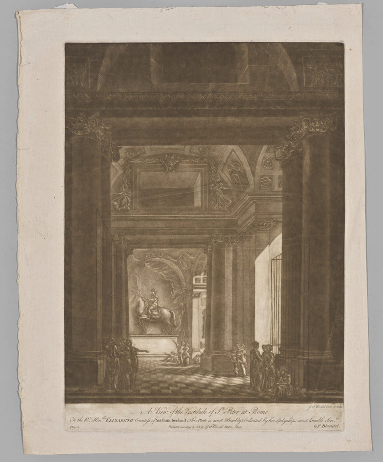 A View of the Vestibule of St. Peter at Rome by Georges Francois Blondel (French, 1730–1800) - Classic Painting canvas print