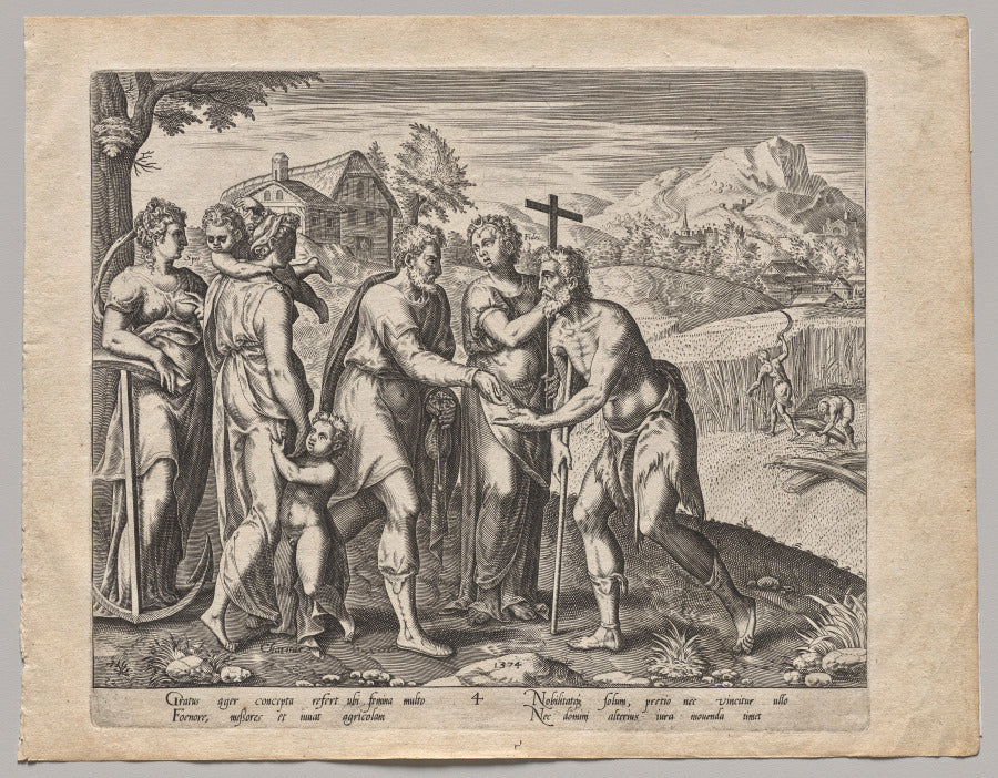 The Seed finding Good Earth by Philip Galle (Flemish, 1537–1612) - Classic Painting canvas print