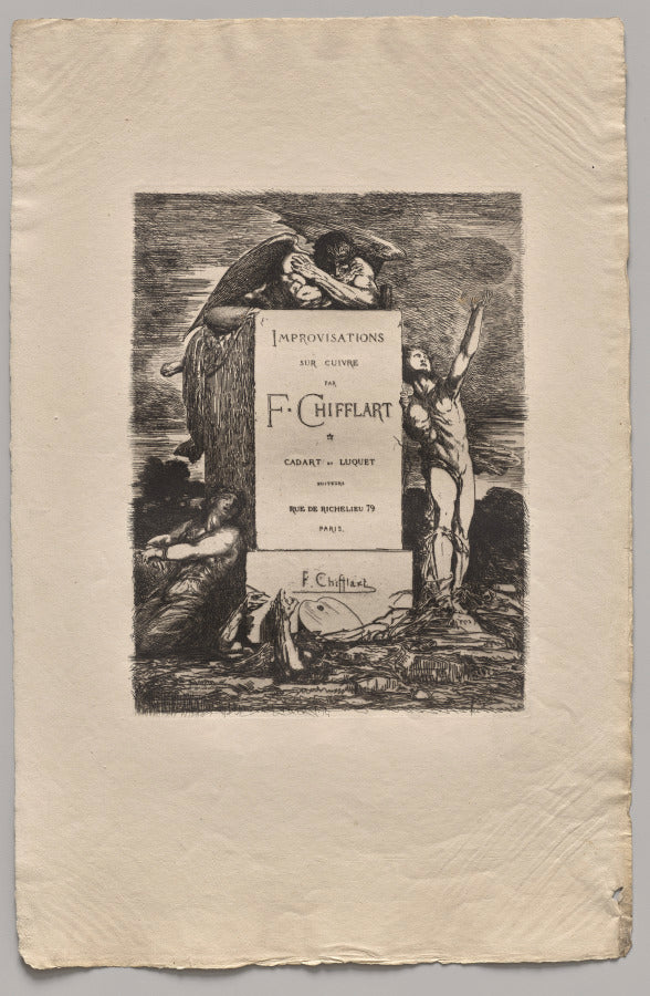 Frontispiece by Nicolas-François Chifflart (French, 1825–1901) - Classic Painting canvas print