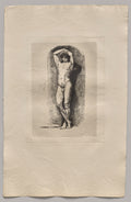 Male Acadmie by Nicolas-François Chifflart (French, 1825–1901) - Classic Painting canvas print