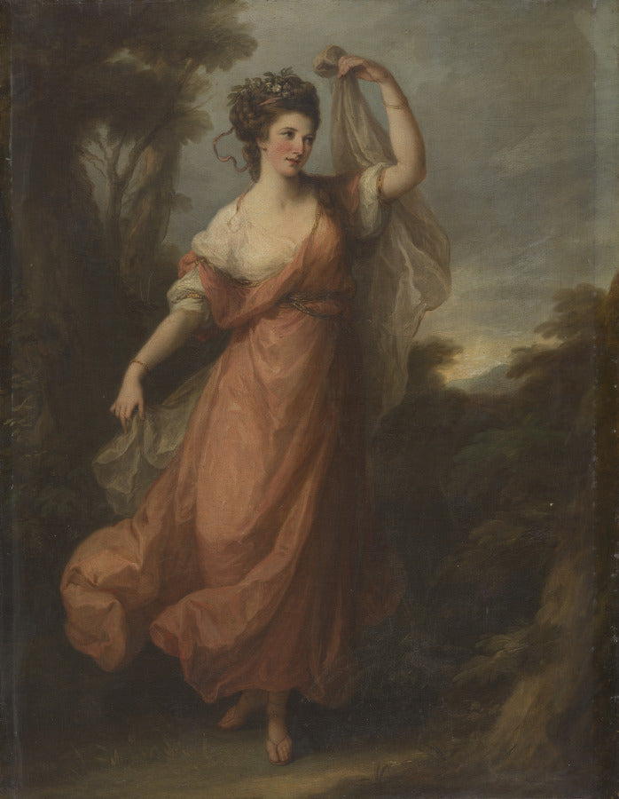 A Dancing Young Woman as Terpsichore by Angelica Kauffmann (Swiss, 1741–1807) - Classic Art canvas print