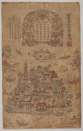 Scenic Spots of Jiangtian Temple on Jinshan, Built by Imperial Command by  - Classic Painting canvas print