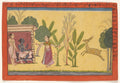 Sita asks Rama to fetch the golden deer, from the Shangri Ramayana by  - Classic Art canvas print