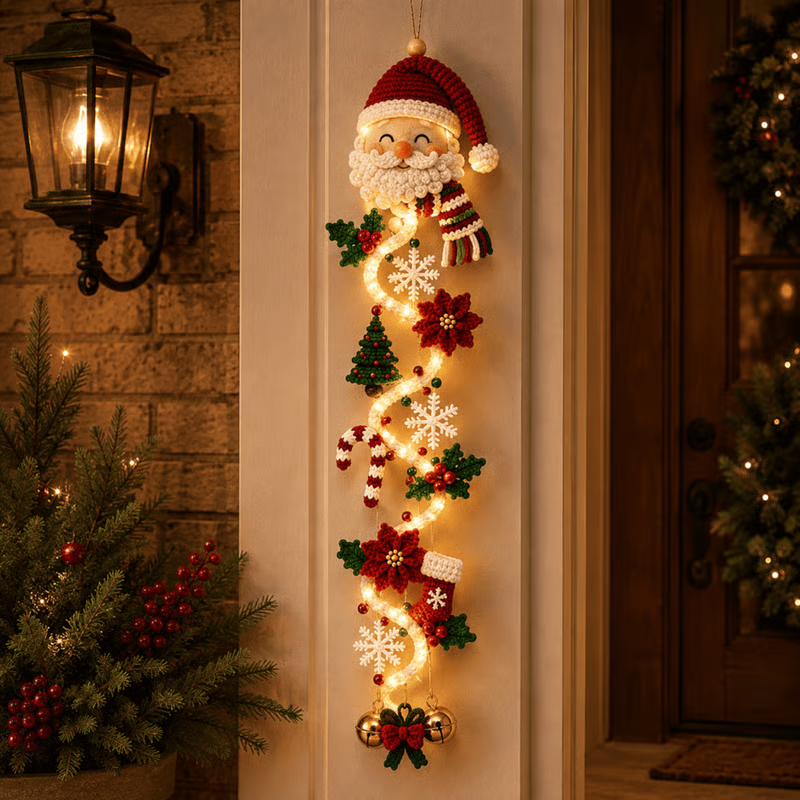 ⏳ Last day! 49% OFF – 🎅MerryCascade Glowing Christmas Door Hanger