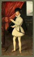 Portrait of a Man in White by Monogrammist LAM - Classic Art canvas print