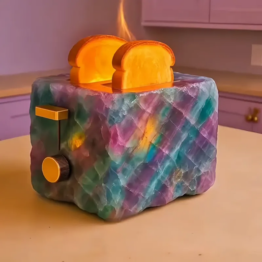 Modern Mineral Stone Texture 2-Slice Toaster | Smart Heat & Timeless Design Kitchen Appliances-Galaxy Opal