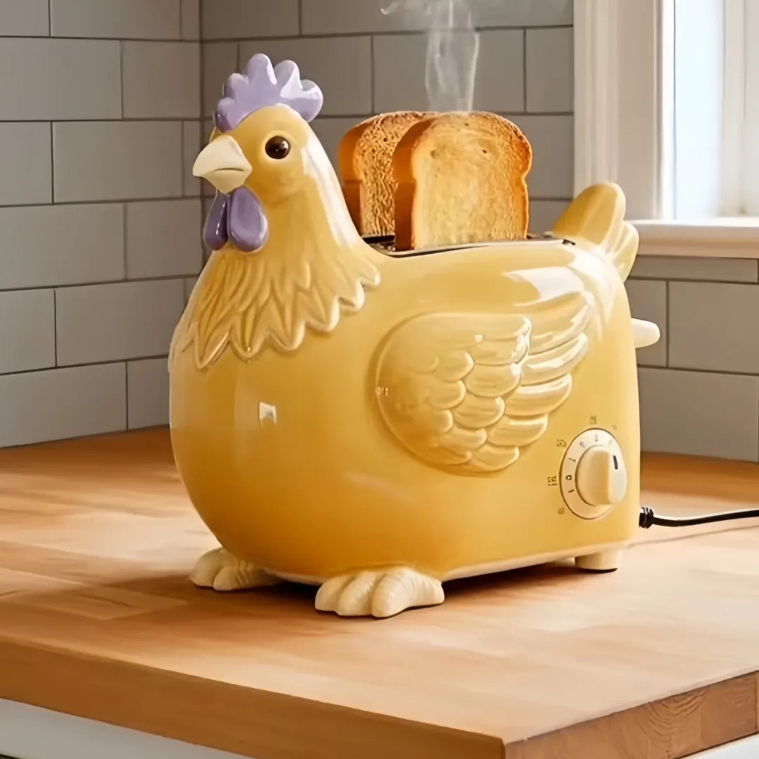 Creative 4-Slice Toaster | Cute Aesthetic Kitchen Appliance for Cozy Breakfast & Unique Home Decor-3