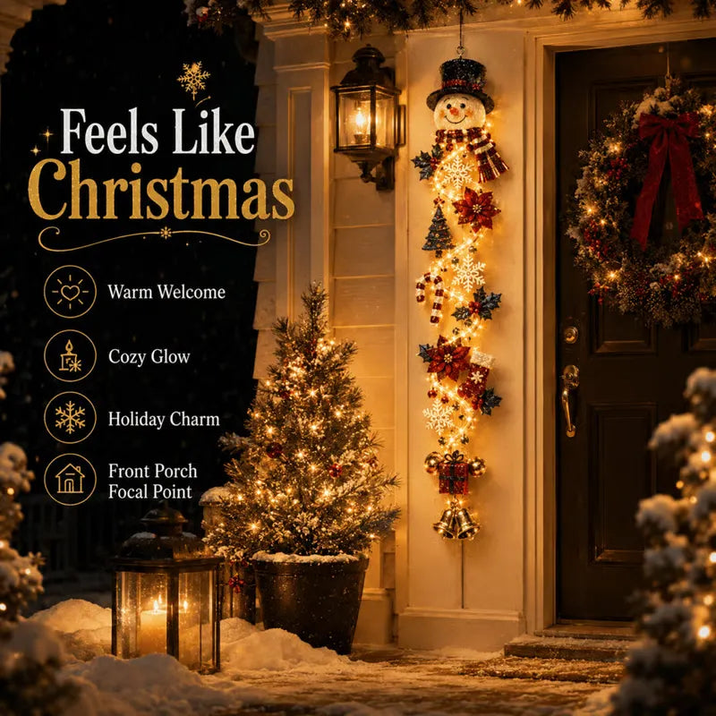 ⏳ Last day! 49% OFF – 🎅MerryCascade Glowing Christmas Door Hanger
