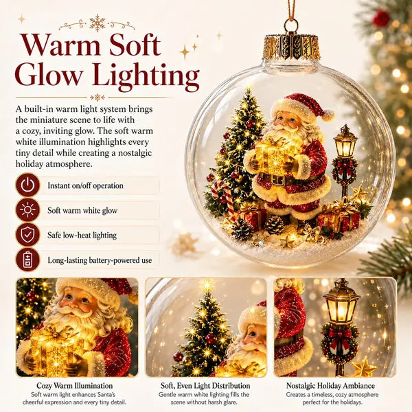 🔥LAST DAY 50% OFF - 🎄Glowing Christmas Diorama Ornament – A Tiny Winter World in Your Hands