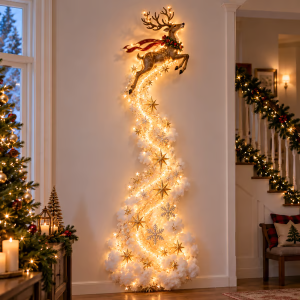 💯 Last day 49% OFF - 🎄✨ Christmas Magic Trail Wall Light - A Little Christmas Magic, Right on Your Wall