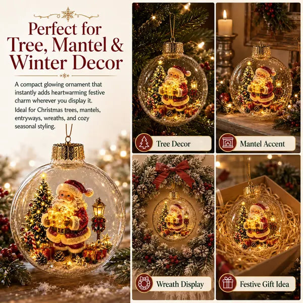 🔥LAST DAY 50% OFF - 🎄Glowing Christmas Diorama Ornament – A Tiny Winter World in Your Hands