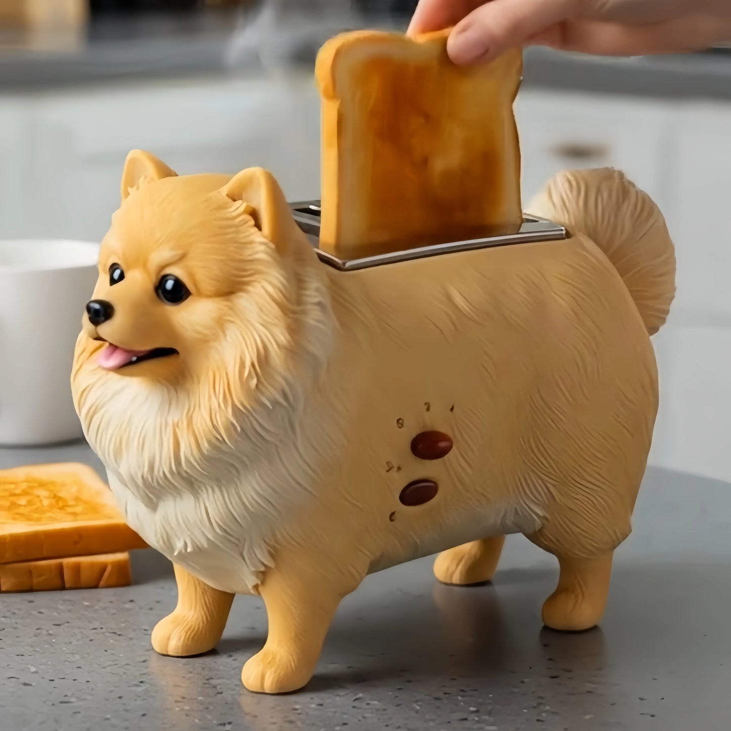 Creative 4-Slice Toaster | Cute Aesthetic Kitchen Appliance for Cozy Breakfast & Unique Home Decor-2