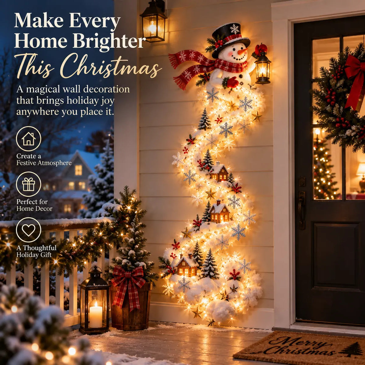 💯 Last day 49% OFF - 🎄✨ Christmas Magic Trail Wall Light - A Little Christmas Magic, Right on Your Wall