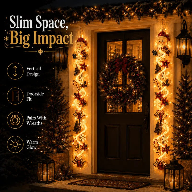 ⏳ Last day! 49% OFF – 🎅MerryCascade Glowing Christmas Door Hanger