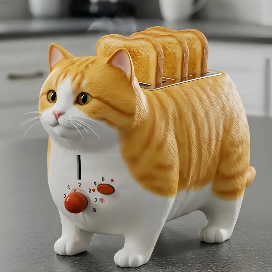 Creative 4-Slice Toaster | Cute Aesthetic Kitchen Appliance for Cozy Breakfast & Unique Home Decor-3