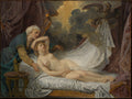 Aegina Visited by Jupiter by Jean-Baptiste Greuze - Oil Painting canvas print