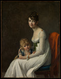 Madame Philippe Panon Desbassayns de Richemont Jeanne Egl Mourgue, 17781855 and Her Son, Eugne 18001859 by Marie Guillemine Benoist - Oil Painting canvas print