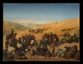 Halt of Caravans at the Wells of Saba Beersheba in the Desert South of Hebron by Charles de Coubertin - Oil Painting canvas print