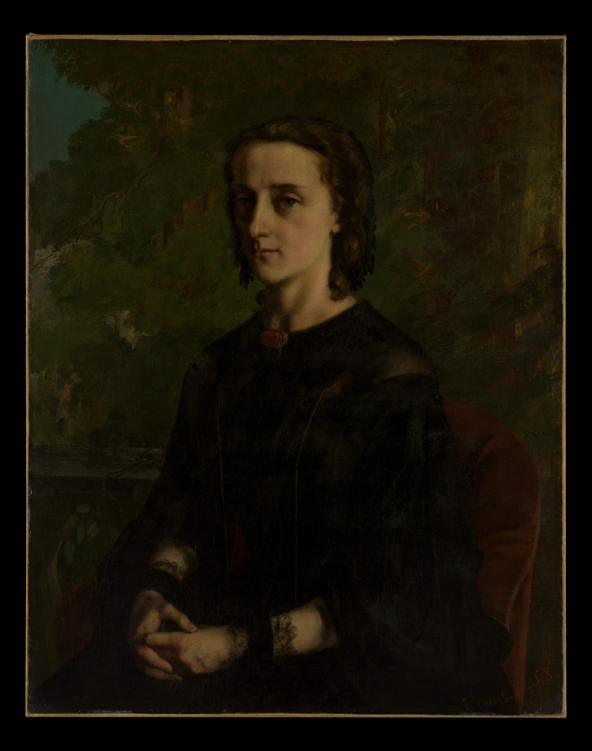 Madame Frederic Breyer Fanny Hlne Van Bruyssel, 18301894 by Gustave Courbet - Realist canvas print