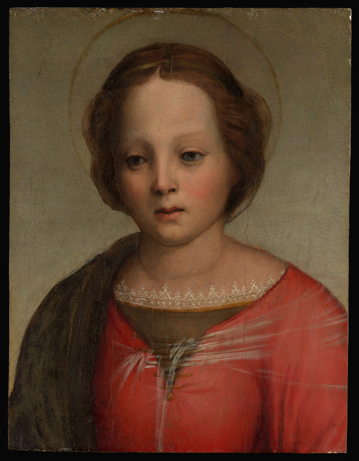 Head of the Madonna by Franciabigio (Francesco di Cristofano) - Classic Art canvas print