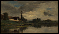 Portejoie on the Seine by Charles-François Daubigny - Classic Art canvas print