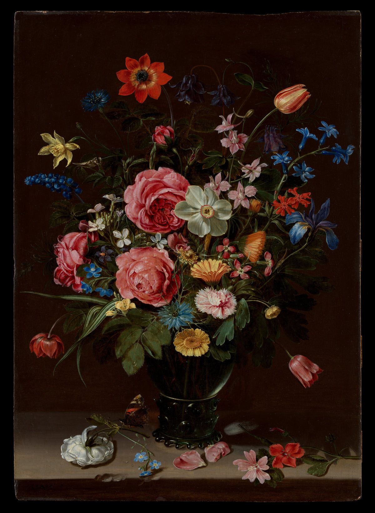 A Bouquet of Flowers by Clara Peeters - Classic Art canvas print