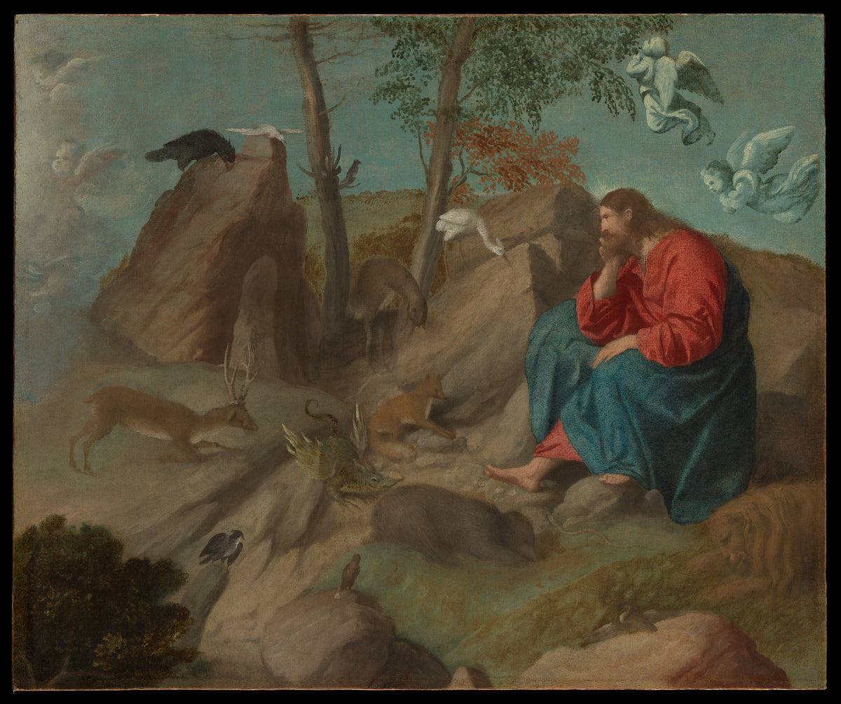Christ in the Wilderness by Moretto da Brescia (Alessandro Bonvicino) - Oil Painting canvas print