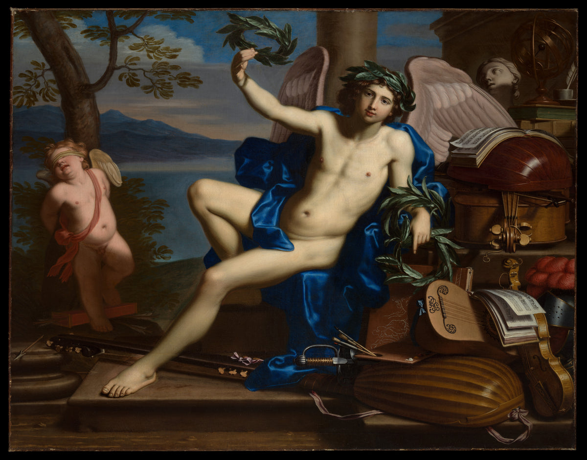 Allegory of Sacred and Profane Love by Michele Desubleo - Oil Painting canvas print