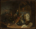 The Yard of the Inn at Emmaus by David Ryckaert III - Oil Painting canvas print