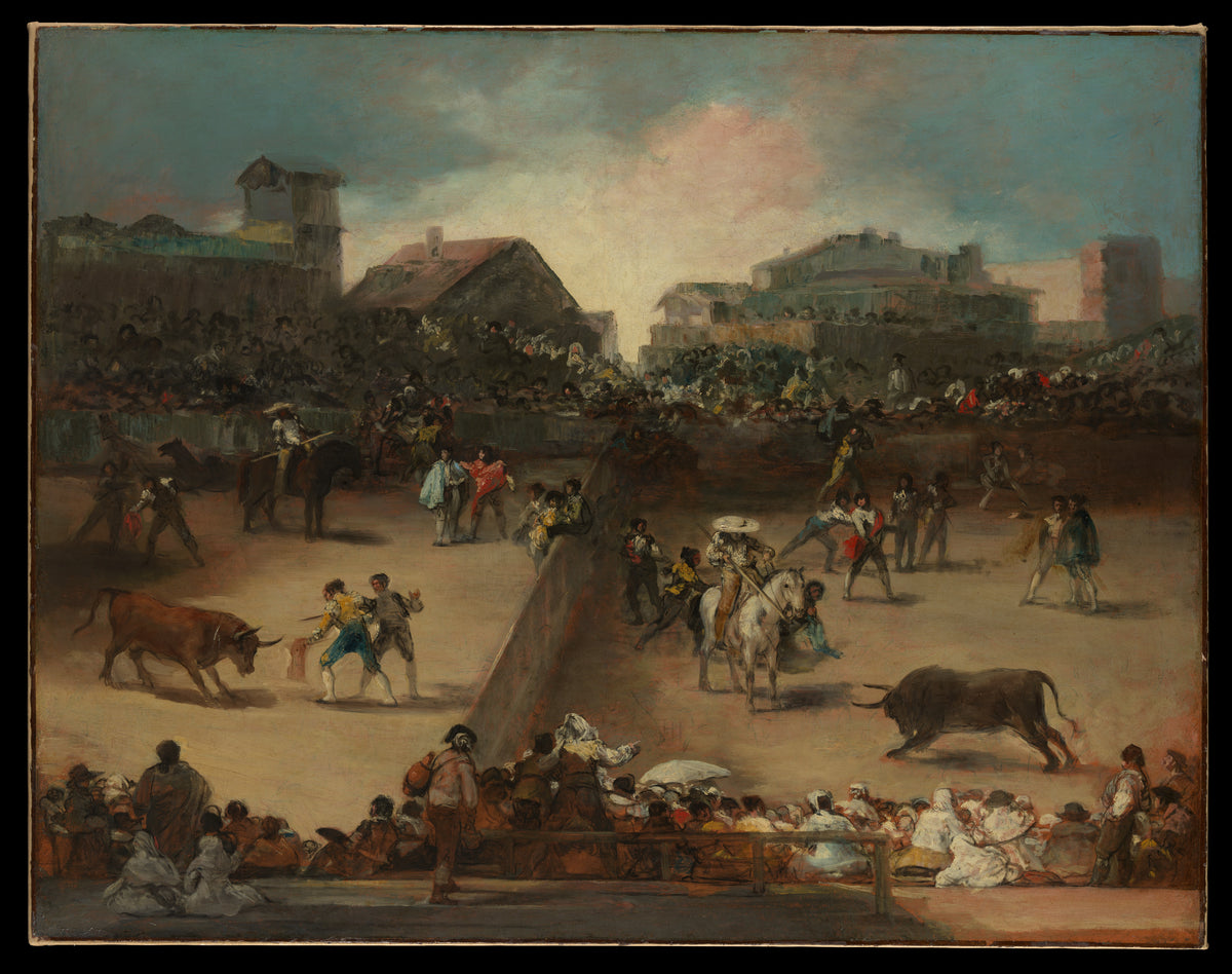 Bullfight in a Divided Ring by Goya (Francisco de Goya y Lucientes) - Romantic canvas print