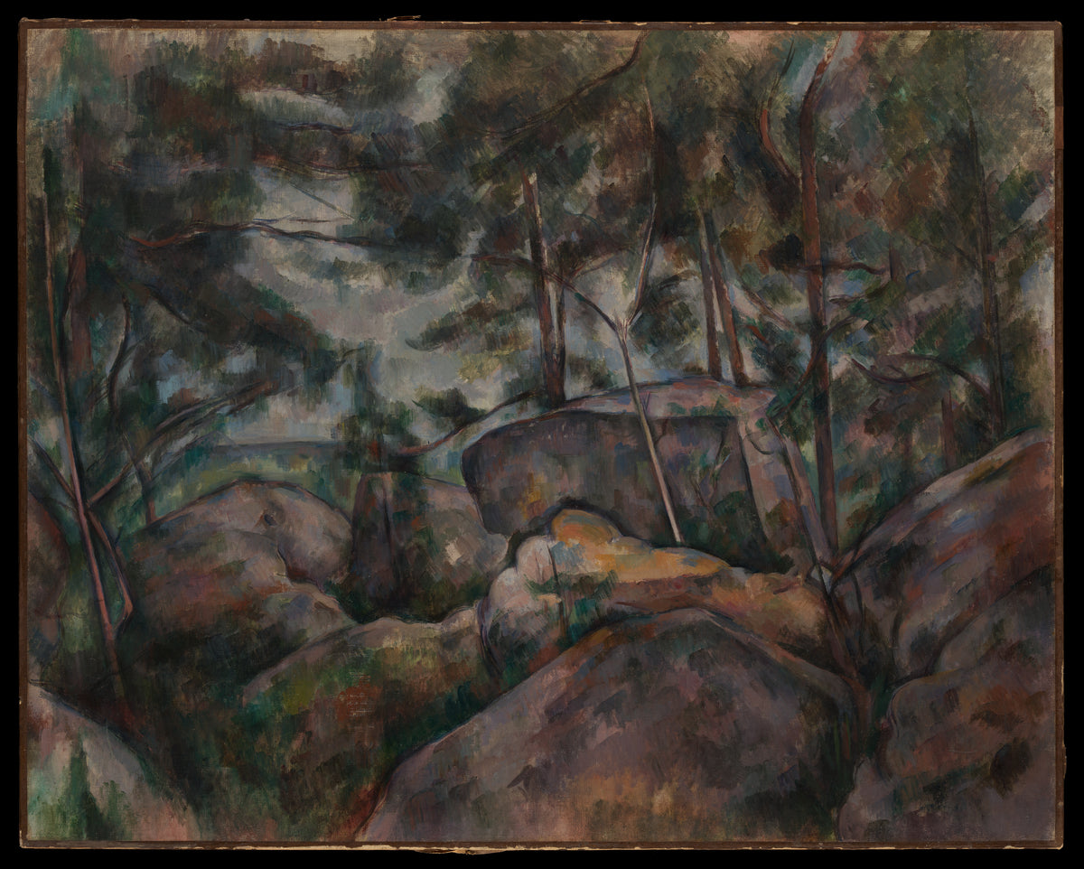 Rocks at Fontainebleau by Paul Cézanne - Oil Painting canvas print