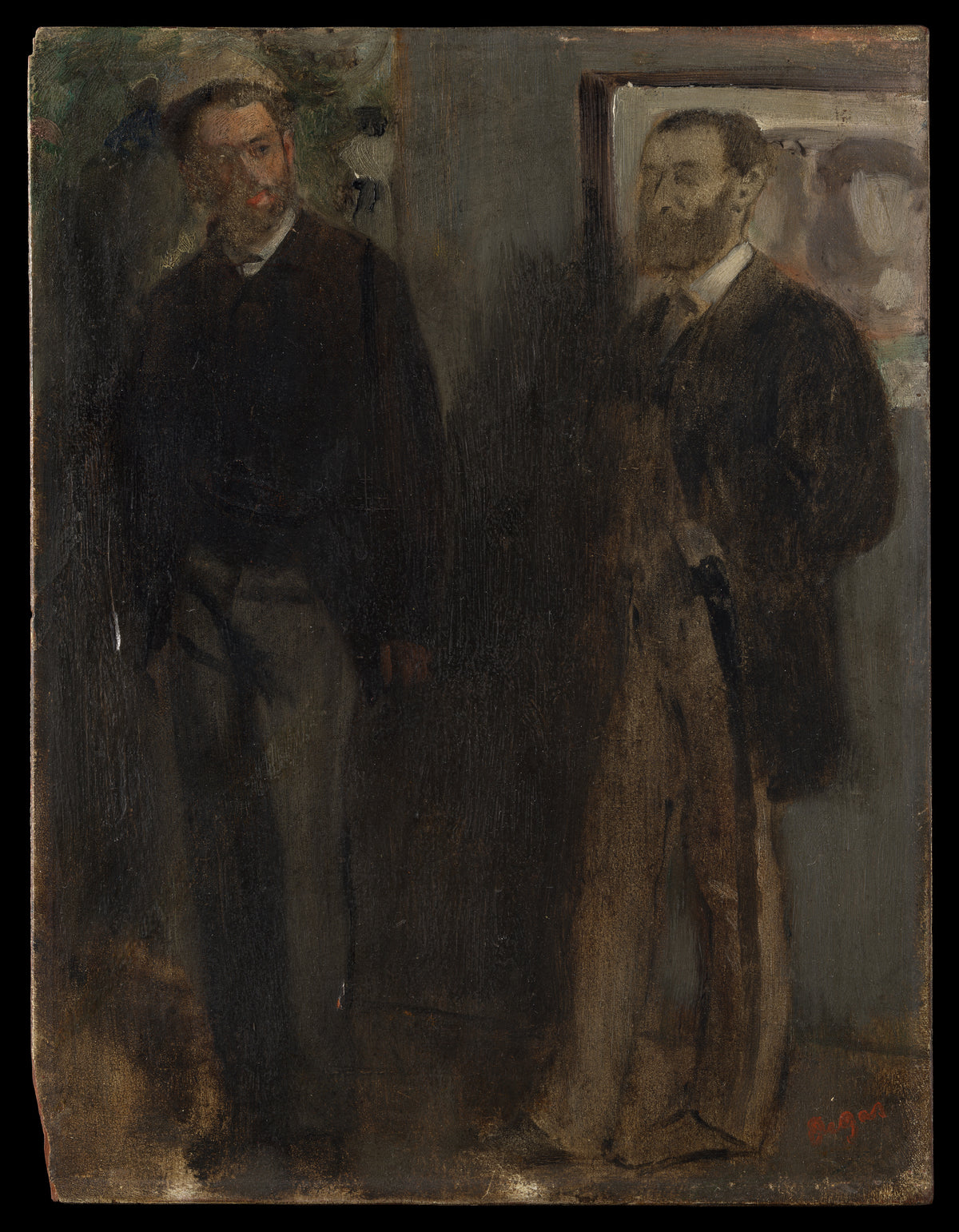 Two Men by Edgar Degas - Impressionist canvas print