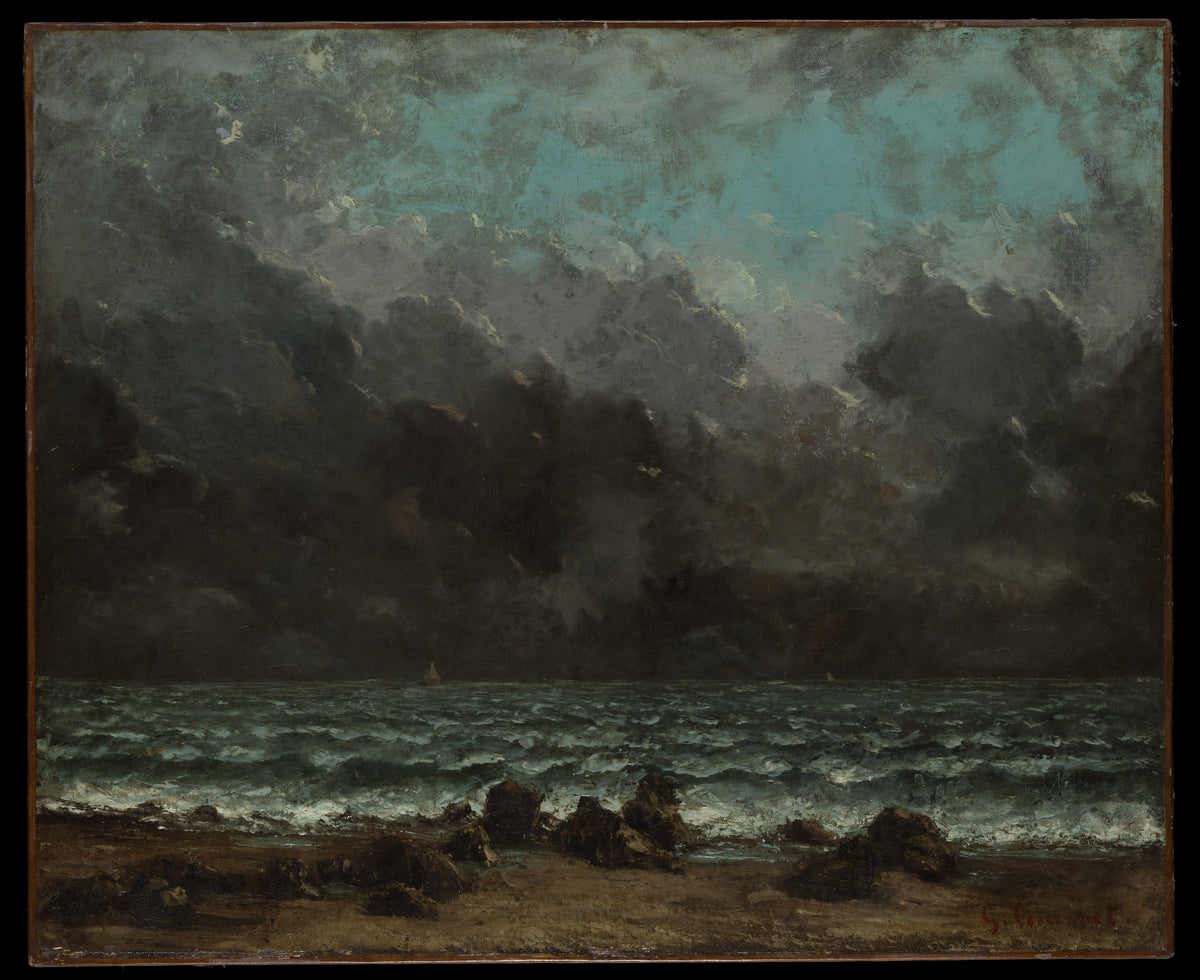The Sea by Gustave Courbet - Realist canvas print