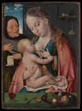 The Holy Family by Joos van Cleve - Classic Art canvas print