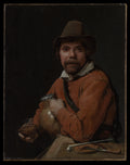Man Holding a Jug by Michiel Sweerts - Oil Painting canvas print