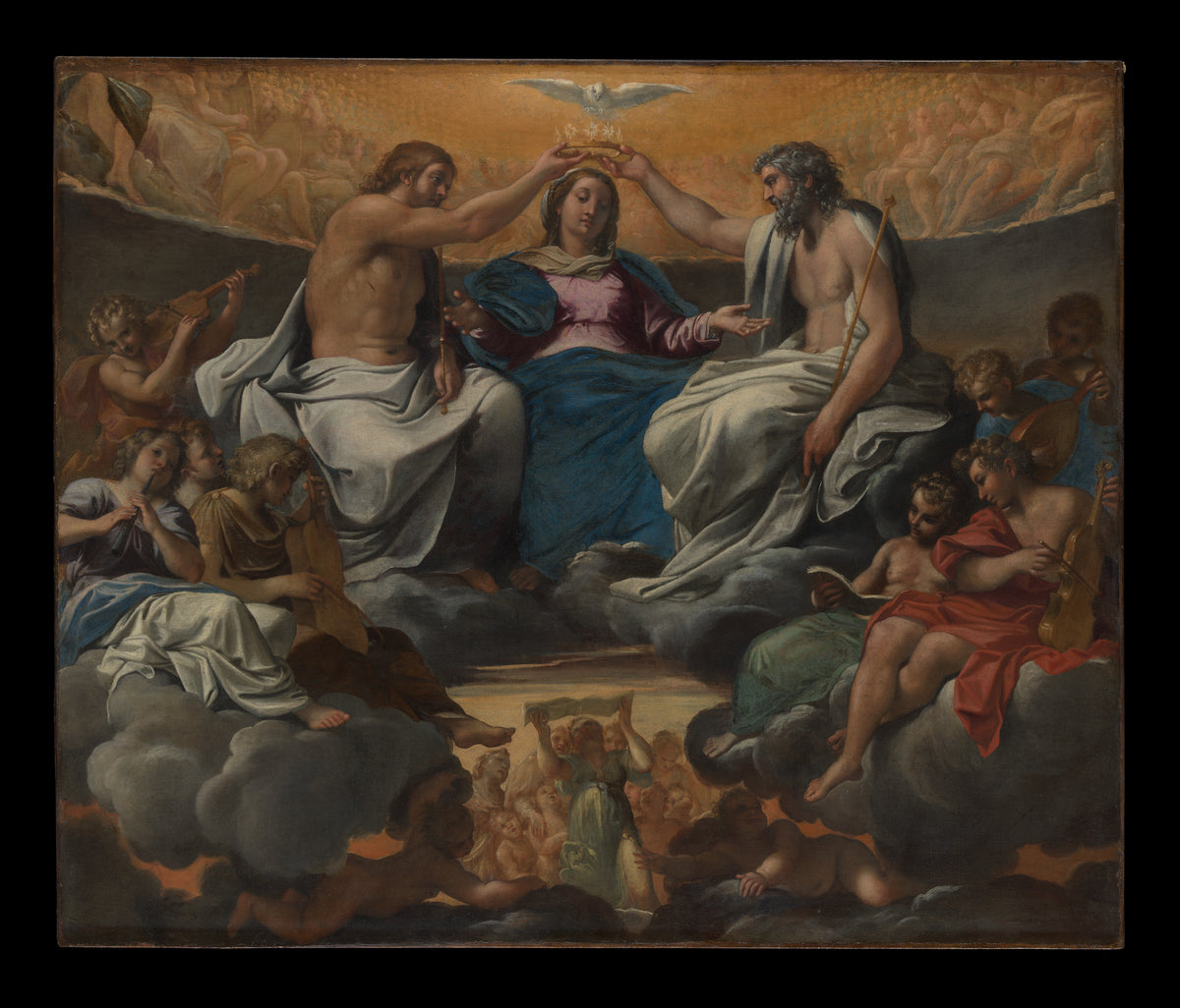 The Coronation of the Virgin by Annibale Carracci - Oil Painting canvas print