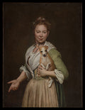 A Woman with a Dog by Giacomo Ceruti - Oil Painting canvas print