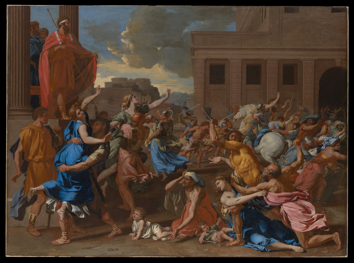 The Abduction of the Sabine Women by Nicolas Poussin - Oil Painting canvas print