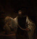Aristotle with a Bust of Homer by Rembrandt (Rembrandt van Rijn) - Baroque canvas print