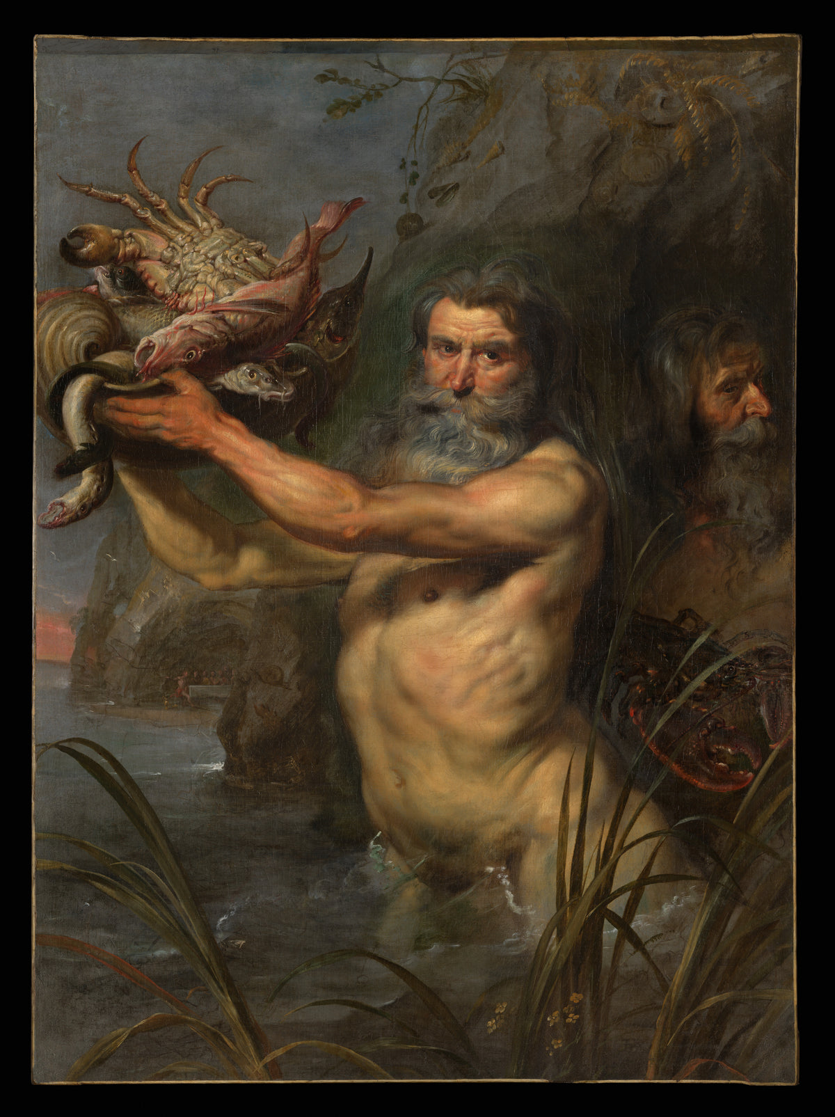 Two Tritons at the Feast of Achelos by Anthony van Dyck - Oil Painting canvas print