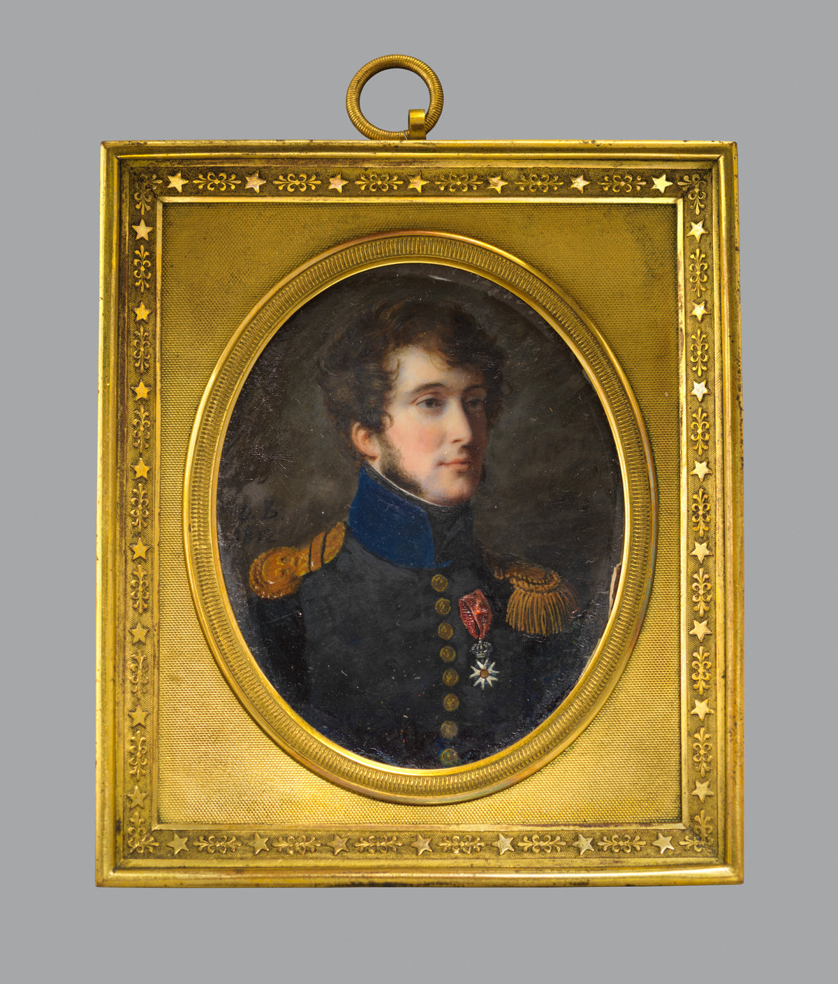 Portrait of an Officer by D. B. - Classic Art canvas print