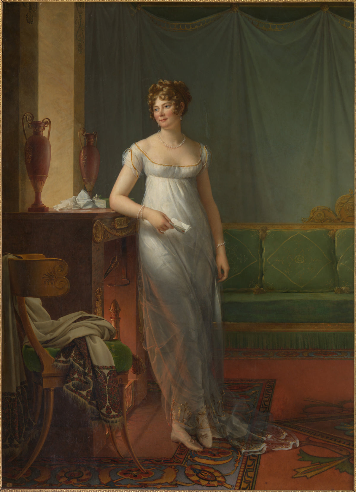 Madame Charles Maurice de Talleyrand Prigord 17611835 by baron François Gérard - Oil Painting canvas print
