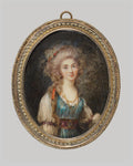 Portrait of a Young Woman by Peter Adolf Hall - Classic Art canvas print