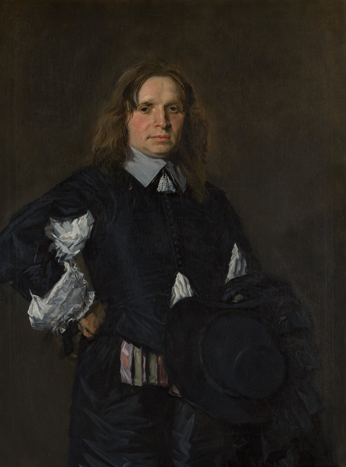 Portrait of a Man by Frans Hals - Oil Painting canvas print